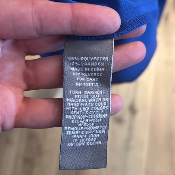 ๐ 1 hour sale. Sharagano, blue dress, SLIMMING, size 14W - Picture 7 of 8